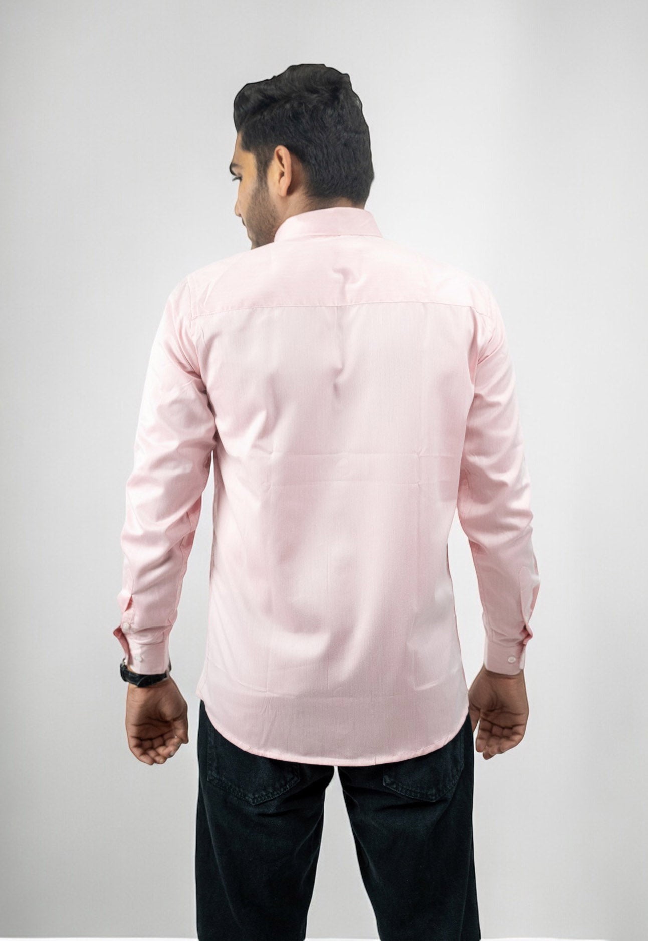 Formal Light Pink Cotton Twill Shirts